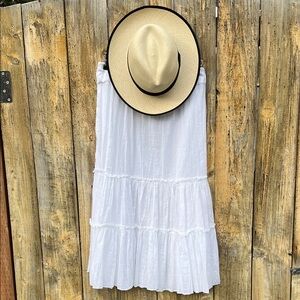 Chic White Tiered Maxi Skirt
